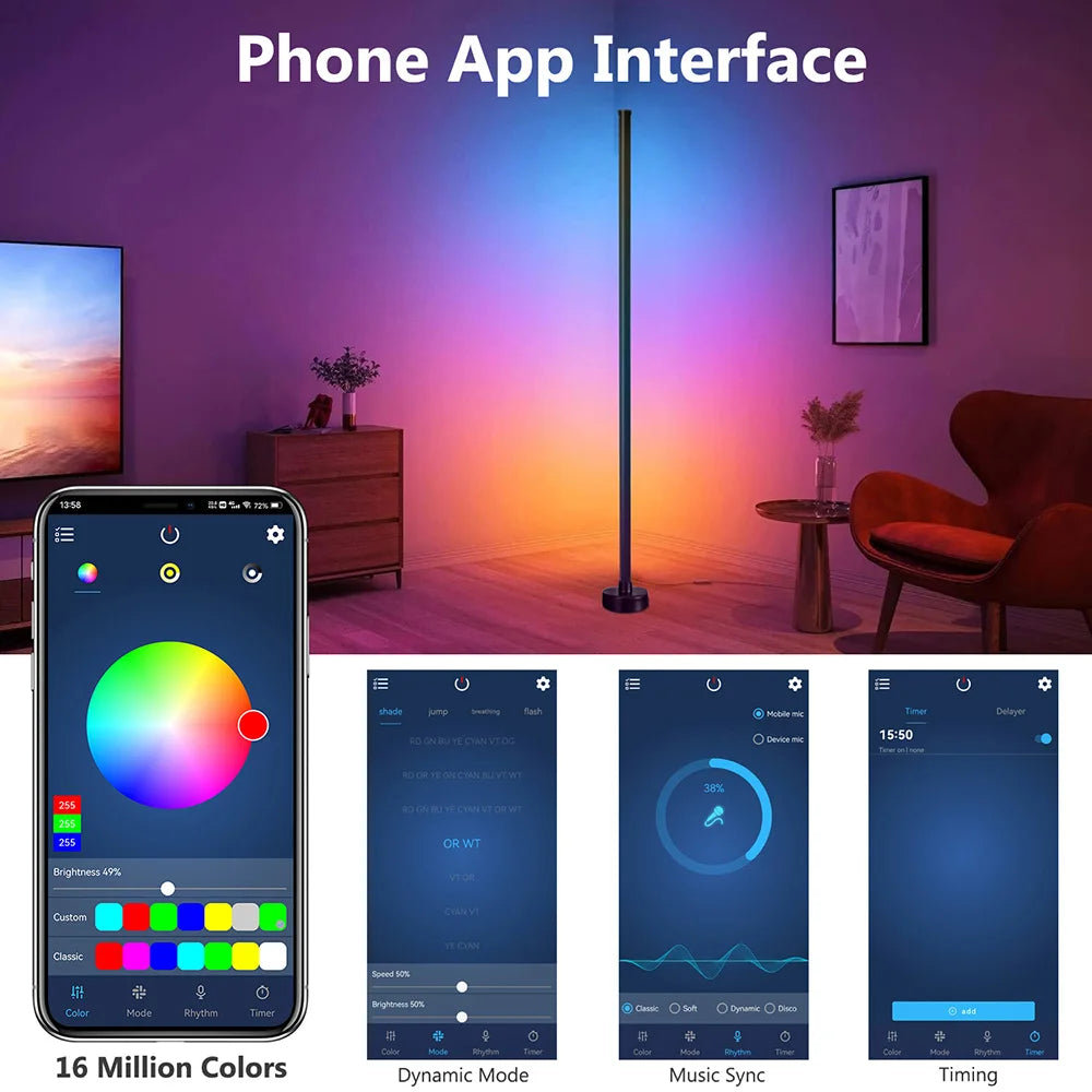 Floor Lamp with music sync